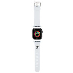 Karl Lagerfeld Pasek KLAWMSLCNH Apple Watch 38/40/41mm biały/white strap 3D Rubber Choupette Heads 