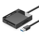 Ugreen USB 3.0 SD / micro SD / CF / MS čtečka paměťových karet černá (30231)