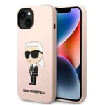 Karl Lagerfeld KLHMP14SSNIKBCP iPhone 14 6,1" hardcase pink/pink Silicone Ikonik MagSafe