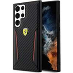 Obal Ferrari FEHCS23LNPYK S23 Ultra S918 black/black hardcase Carbon Contrast Edges Case