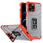 Křišťálový kroužek Case obrněný hybridní pouzdro kryt + magnetic držák iPhone 13 Pro Max červený