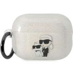 Obal Karl Lagerfeld KLAP2HNKCTGT Kryt Airpods Pro 2 transparentní Gliter Karl&amp;Choupette Case
