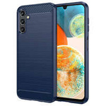Carbon Case obal Samsung Galaxy A14 5G flexibilní silikonový carbonový kryt modrý