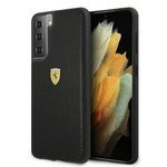 Pouzdro FERRARI Samsung Galaxy S21 Plus G996 On Track Perforované pevné pouzdro FESPEHCS21MBK Black