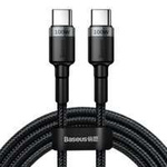Baseus Cafule nylonový kabel USB Type C Power Delivery 2.0 100W 20V 5A 2m šedý (CATKLF-ALG1)