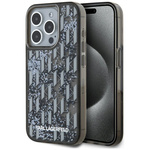 Etui Karl Lagerfeld Liquide Glitter      Monogram Gradient do iPhone 15 Pro Max czarny
