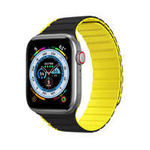 Magnetický řemínek Apple Watch SE, 8, 7, 6, 5, 4, 3, 2, 1 (41, 40, 38 mm) Dux Ducis řemínek (verze LD) – černý/žlutý