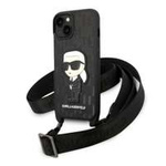 Karl Lagerfeld KLHCP14MSTKMK iPhone 14 Plus 6,7" black/black hardcase Monogram Ikonik Patch