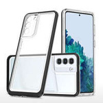 Obal Průhledný kryt 3v1 Obal pro Samsung Galaxy S23 Silikonový Kryt s rámečkem Black Case
