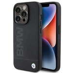 Etui BMW BMHMP15LSLLBK iPhone 15 Pro 6.1" czarny/black MagSafe Leather Hot Stamp Case