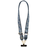 Uniwersalna smycz Guess Universal CBDY 4G Tether Patch Strass Metal Logo niebieski