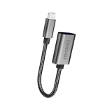 Adapter Dudao L15T OTG przejściówka USB-C - USB-A - szary