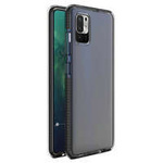 Pružinový Case gelový kryt pouzdro s barevným rámečkem pro Xiaomi Redmi Note 10 5G / Poco M3 Pro černý