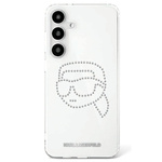 Etui Karl Lagerfeld Rhinestones Karl      Head Logo do Samsung Galaxy S25 przezroczysty