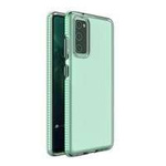 Pružinový Case gelový kryt pouzdro s barevným rámečkem pro Samsung Galaxy A72 4G mint