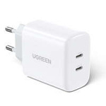 Ugreen nabíječka 2x USB Type C 40W Power Delivery bílá (10343)