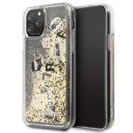 Pouzdro KARL LAGERFELD Apple iPhone 11 Pro Glitter Black Gold Case
