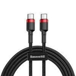 Kabel Baseus Cafule Odolný nylonový kabel USB-C PD / USB-C PD PD2.0 60W 20V 3A QC3.0 1M černo-červený (CATKLF-G91)
