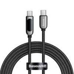 Baseus USB Type C kabel - USB Type C 100W (20V / 5A) Power Delivery s měřičem výkonu obrazovky 2m černý (CATSK-C01)