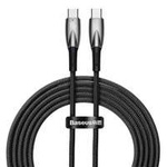 Baseus Řada Glimmer kabel s rychlým nabíjením USB-C 480Mb/s PD 100W 2m černá