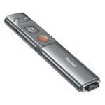 Multifunkční dálkové ovládání Baseus Orange Dot pro prezentace, s laserovým ukazovátkem, bez baterií (šedé)