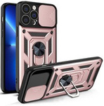 Obal Hybrid Armor Camshield obal iPhone 13 Pro Max pancéřové pouzdro s krytem fotoaparátu růžové Case