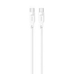 USAMS Kabel USB-C na USB-C PD Rychlé nabíjení 1,2 m 100W Lithe Series bílá/bílá SJ567USB02 (US-SJ567)