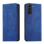 Magnet Fancy Case Case pro Samsung Galaxy S22 + (S22 Plus) Pouch Pouzdro na peněženku modré