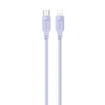 USAMS Kabel USB-C na Lightning PD Rychlé nabíjení 1,2 m 20W Lithe Series fialová/fialová SJ566USB03 (US-SJ566)