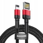 Kabel Lightning USB reverzibilní BASEUS Cafule 2,4A 1m černá/červená