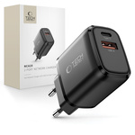 TECH-PROTECT NCA20 2-PORT NETWORK CHARGER PD 20W / QC3.0 BLACK
