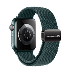 Pasek do Apple Watch Forcell F-Design FA02 magnetyczny nylon 38 / 40 / 41 mm ciemny zielony