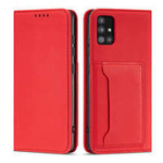 Magnet Card Case Case pro Samsung Galaxy A13 5G Pouch Wallet Card Holder Red