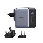 Ugreen rychlonabíječka GaN USB / 2xUSB C 65W adaptér EU / UK / US zástrčka černá (CD296)