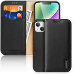 Dux Ducis Hivo iPhone 15 Plus RFID blokovací peněženkové pouzdro - černé