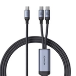 Kabel 2 v 1 Joyroom Speedy série SA21-1T2 USB-C - USB-C / USB-C 1,5 m černý