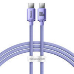 Baseus Crystal Shine Series kabel USB kabel pro rychlé nabíjení a přenos dat USB Typ C - USB Typ C 100W 1,2m fialový (CAJY000605)