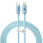 Kabel USB typu C Baseus Crystal Shine Series - Lightning rychlé nabíjení Napájení 20W 2m modrý (CAJY001403)