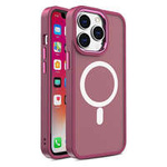 Pancéřované magnetické pouzdro iPhone 14 Plus MagSafe Color Matte Case - vínové