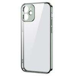 Joyroom New Beauty Series ultra tenký průhledný pouzdro s kovovým rámečkem pro iPhone 12 mini světle zelený (JR-BP741)
