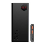 Baseus Adaman Kovová powerbanka s rychlým nabíjením 10000mAh 22,5W (Overseas Edition 2021) černá + kabel USB-A - USB-C 3A 0,3m černá