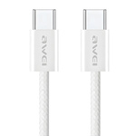 AWEI kabel CL-219T USB-C na USB-C 60W biały/white iPhone 15