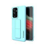 Wozinsky Kickstand Case Silikonový kryt stojanu pro Samsung Galaxy S21 Ultra 5G světle modrý