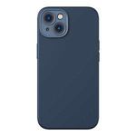 Baseus Liquid Silica Magnetic Case and Tempered Glass set for iPhone 14 Plus (blue)