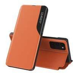 Eco Leather View Case elegantní pouzdro pouzdro s klopou a funkcí stojánku Samsung Galaxy A72 4G oranžové