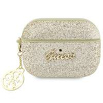 Obal Guess GUAP2GLGSHD Kryt AirPods Pro 2 zlatý/zlatý Glitter Flake 4G Charm Case