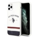Pouzdro US POLO Apple iPhone 11 Pro Tricolor Pattern Collection White Case