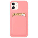 Pouzdro Card Case silikonový pouzdro peněženka se slotem na karty a doklady pro Samsung Galaxy S22+ (S22 Plus) pink Case