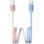 Kabel USAMS Bicolor Series SJ756 PD 60W  USB-C/USB-C 1.2m niebiesko różowy