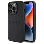 Etui Mercedes MEHMP15L23RGSK iPhone 15 Pro 6.1" czarny/black hardcase Star Pattern Leather MagSafe Case